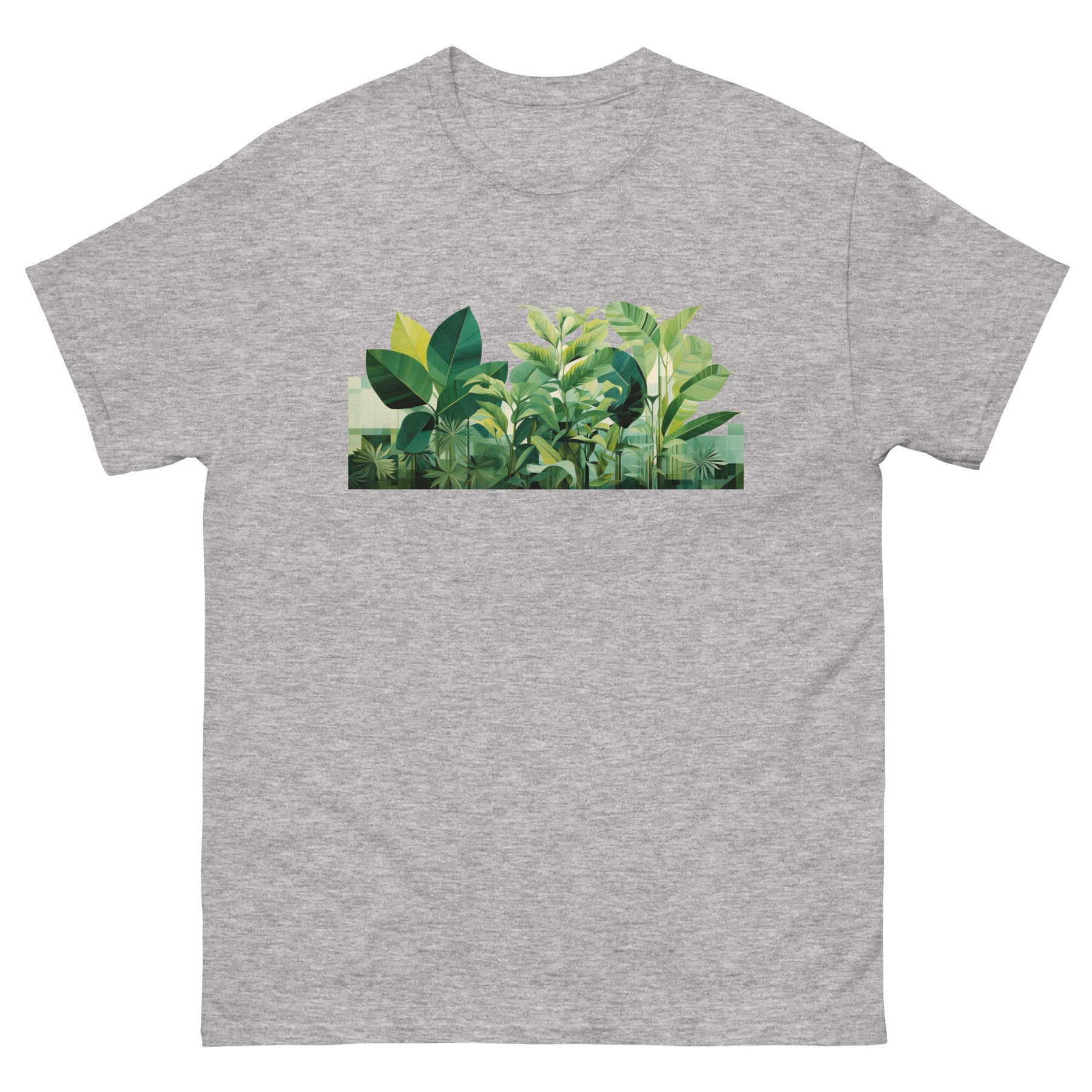 Botanical Geometric Mixed Greens | Men's classic T-shirt