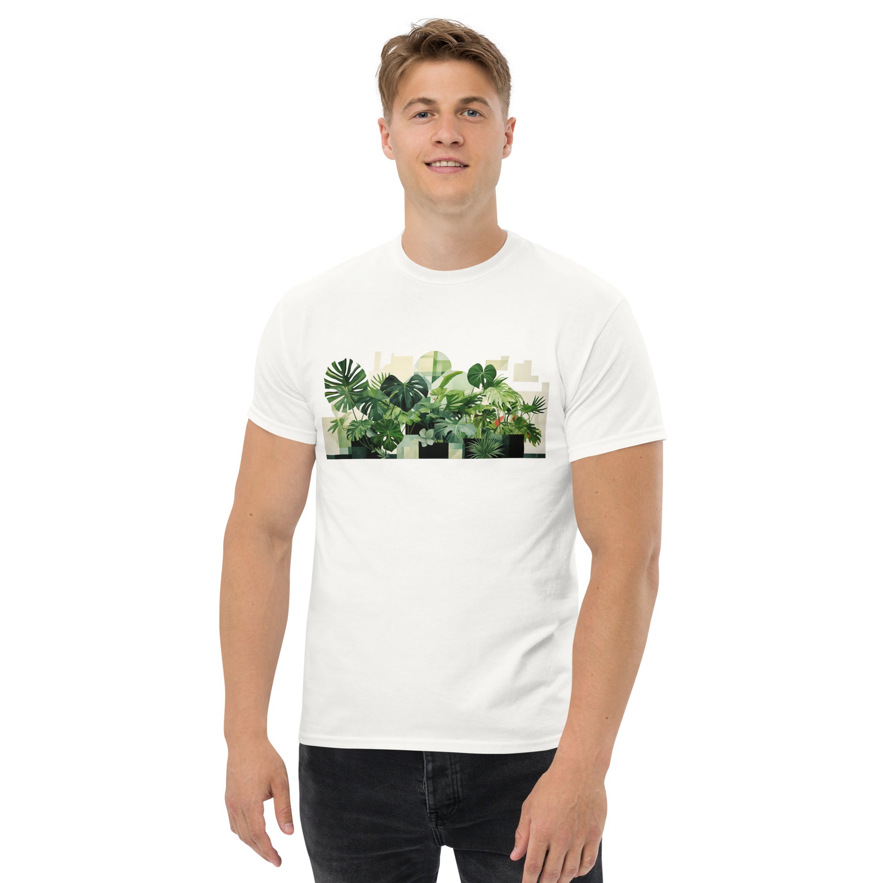 Botanical Geometric Dark Green | Men's Classic T-shirt