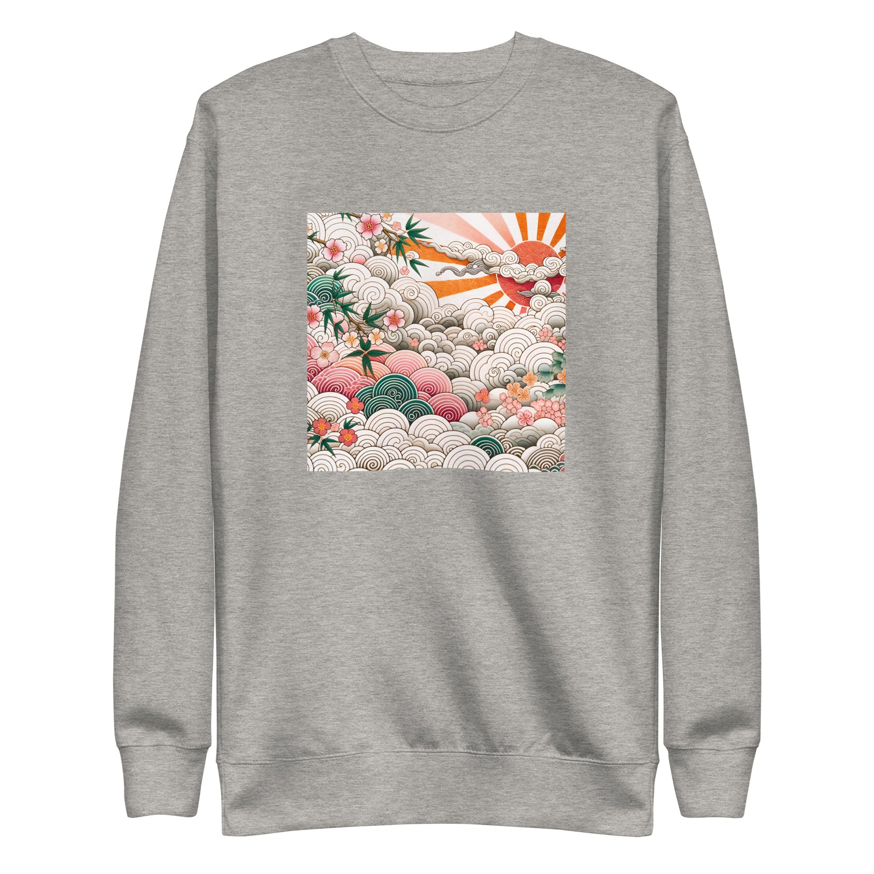 Japanese Sun and Clouds Illustration | Unisex Premium Sweatshirt