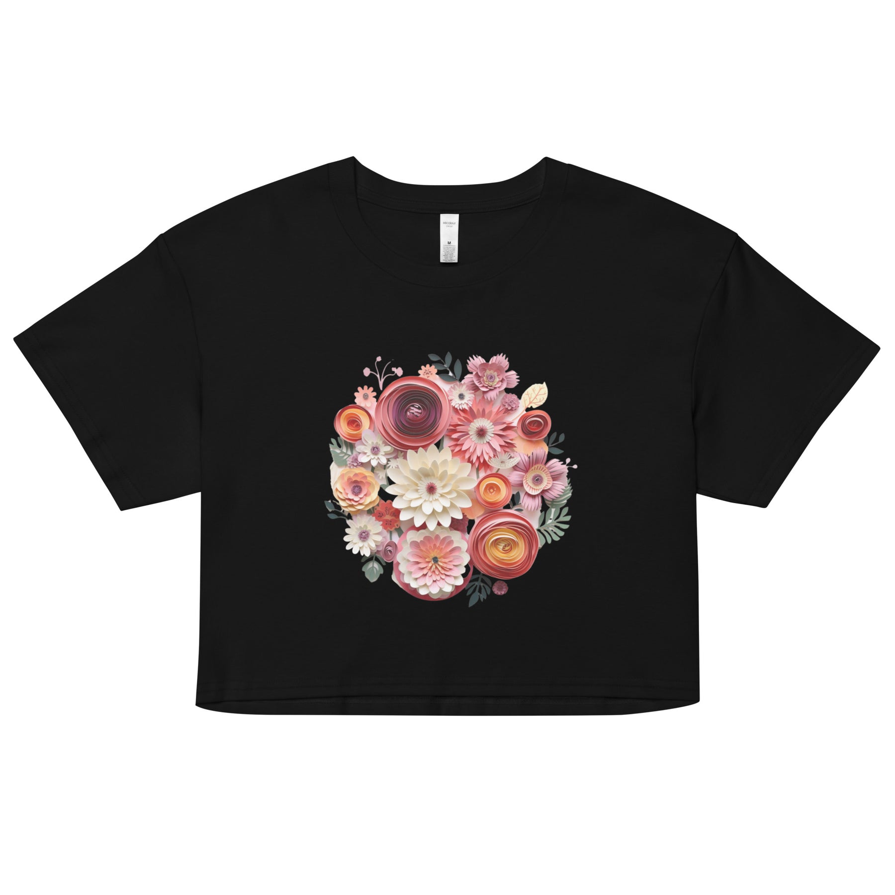 Flower Papercut Pink | Women’s Crop Top