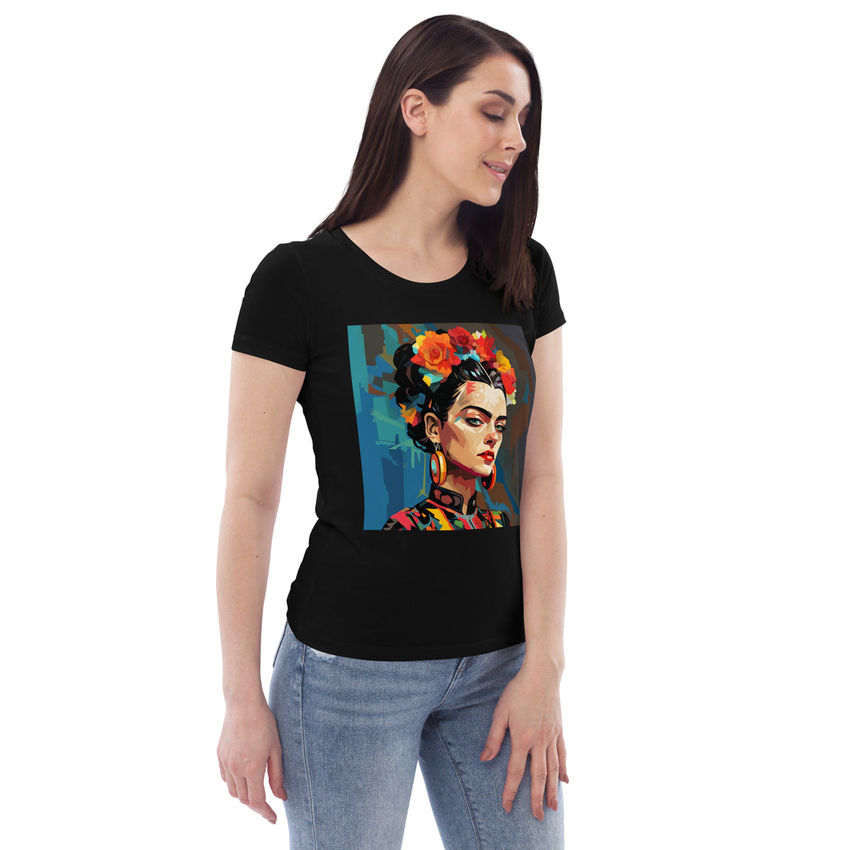 Woman with Floral Headpiece | Women's T-shirt