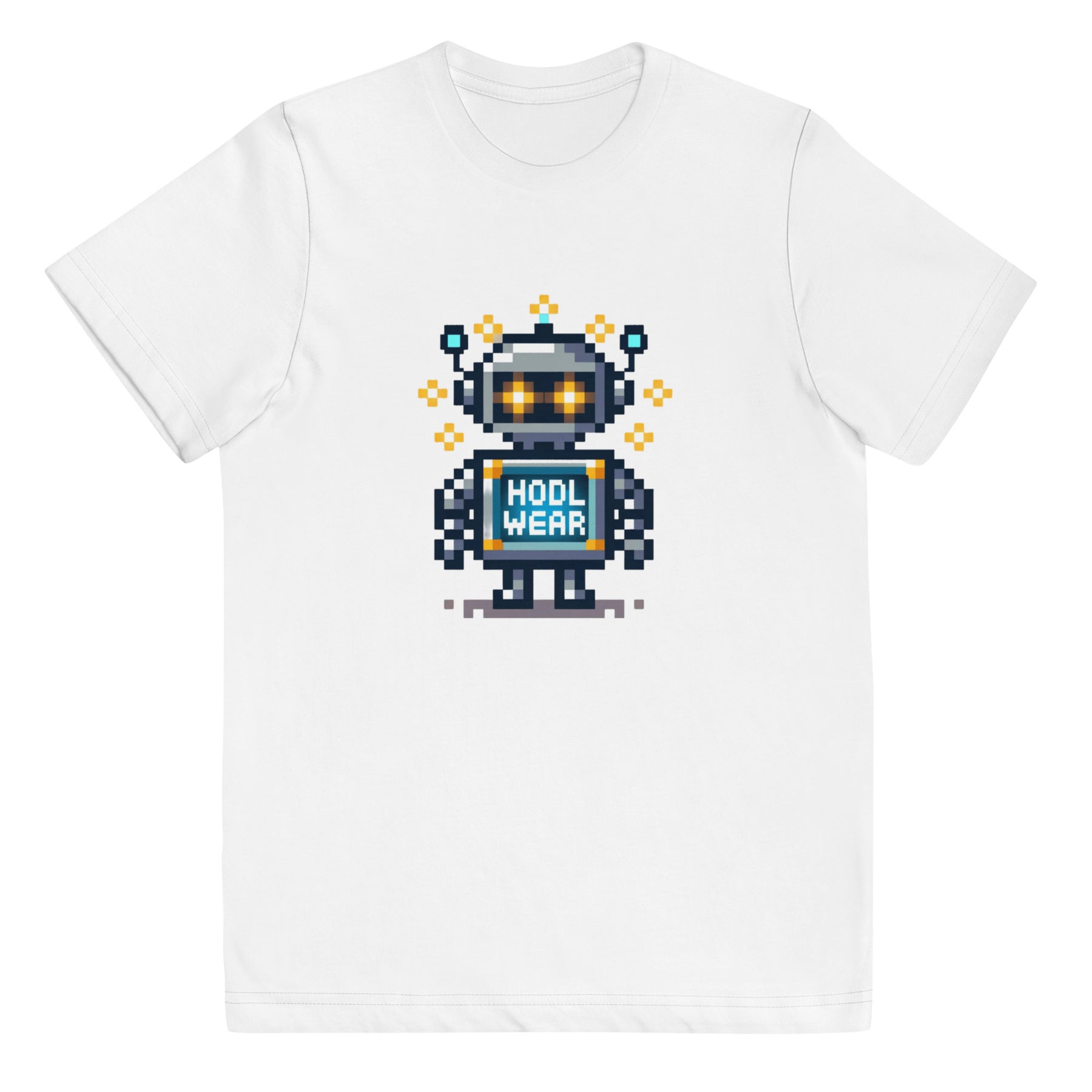 Hodlwear Pixelated Robot | Youth Jersey T-shirt